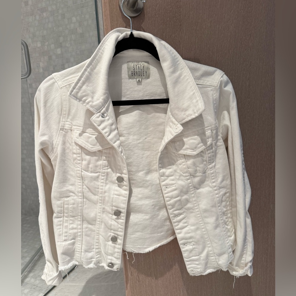 Stacy Bradley White Jean Jacket